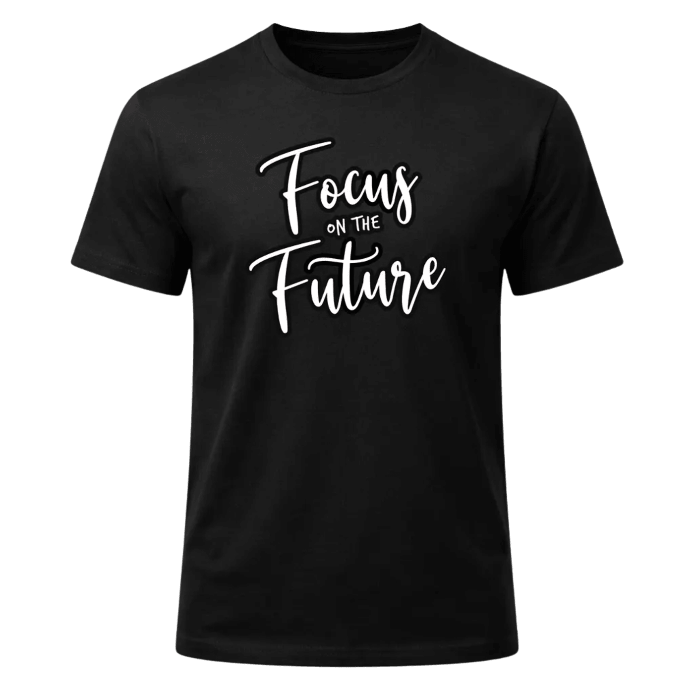 Focus On The Future Black Graphic T-Shirt