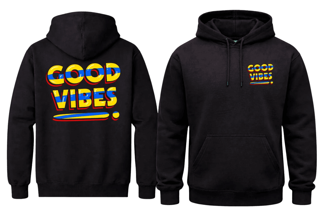 Good Vibes Black Hoodies
