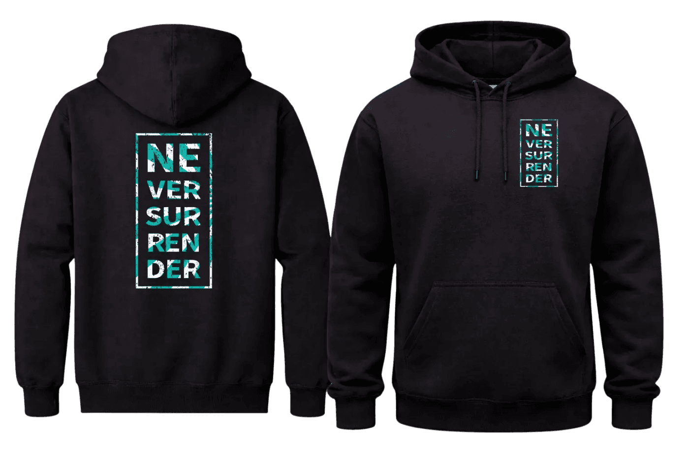 Never Surrender Black Hoodies